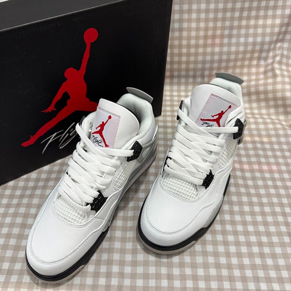 Nike Air Jordan 4 Retro Gs White Cement